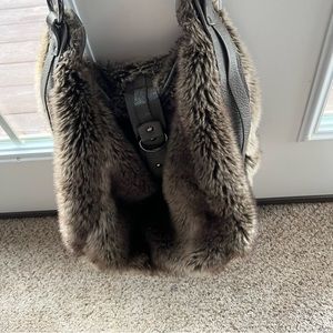 Limited faux fur handbag